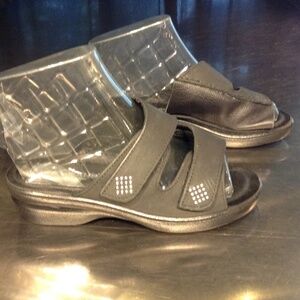 Flexus by Spring Step Leather Sandal  Womens Sz 37 EU  6.5 - 7 US  Made In Italy